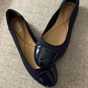 Alfani Women's Dark Blue Flats with Patent Toe